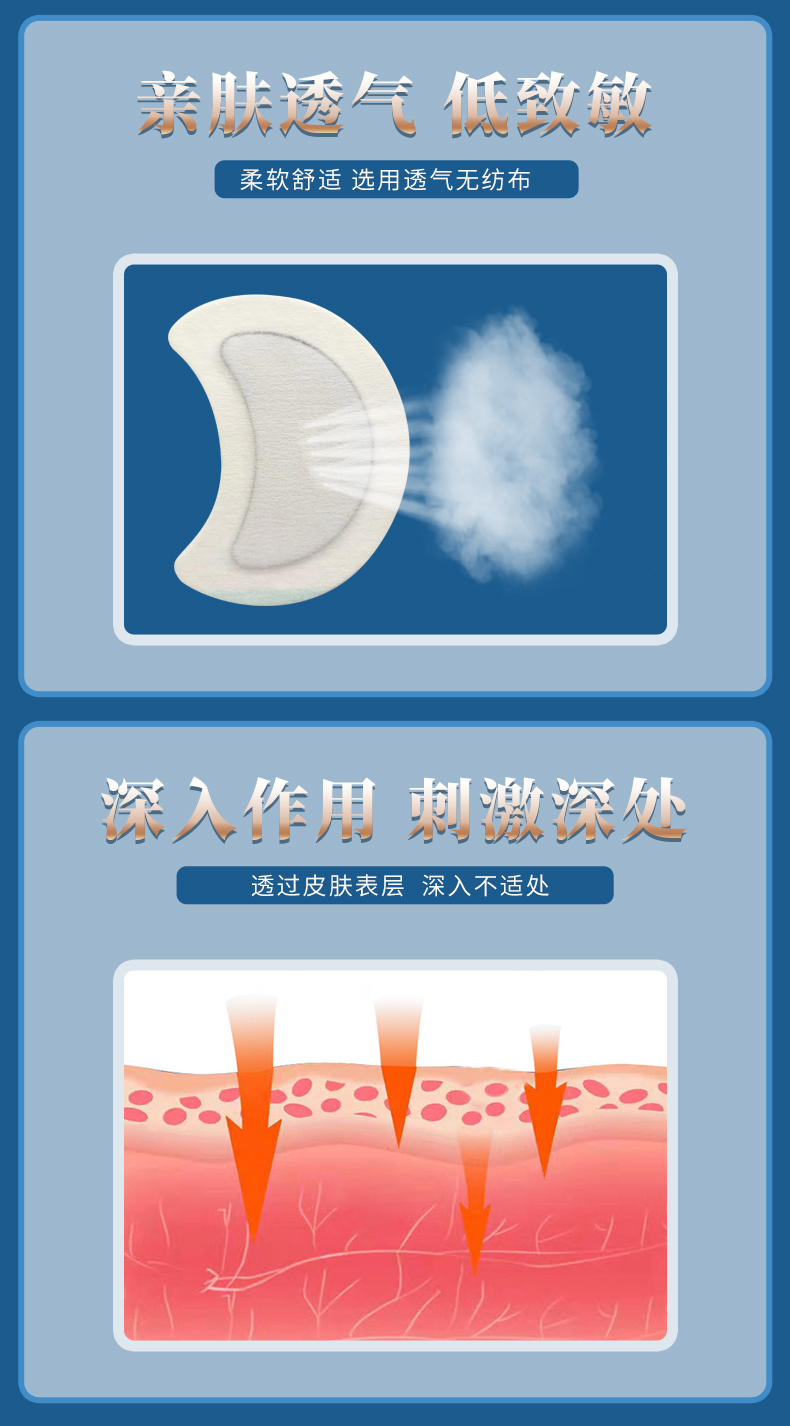 敷貼于淋巴處，親膚舒適透氣